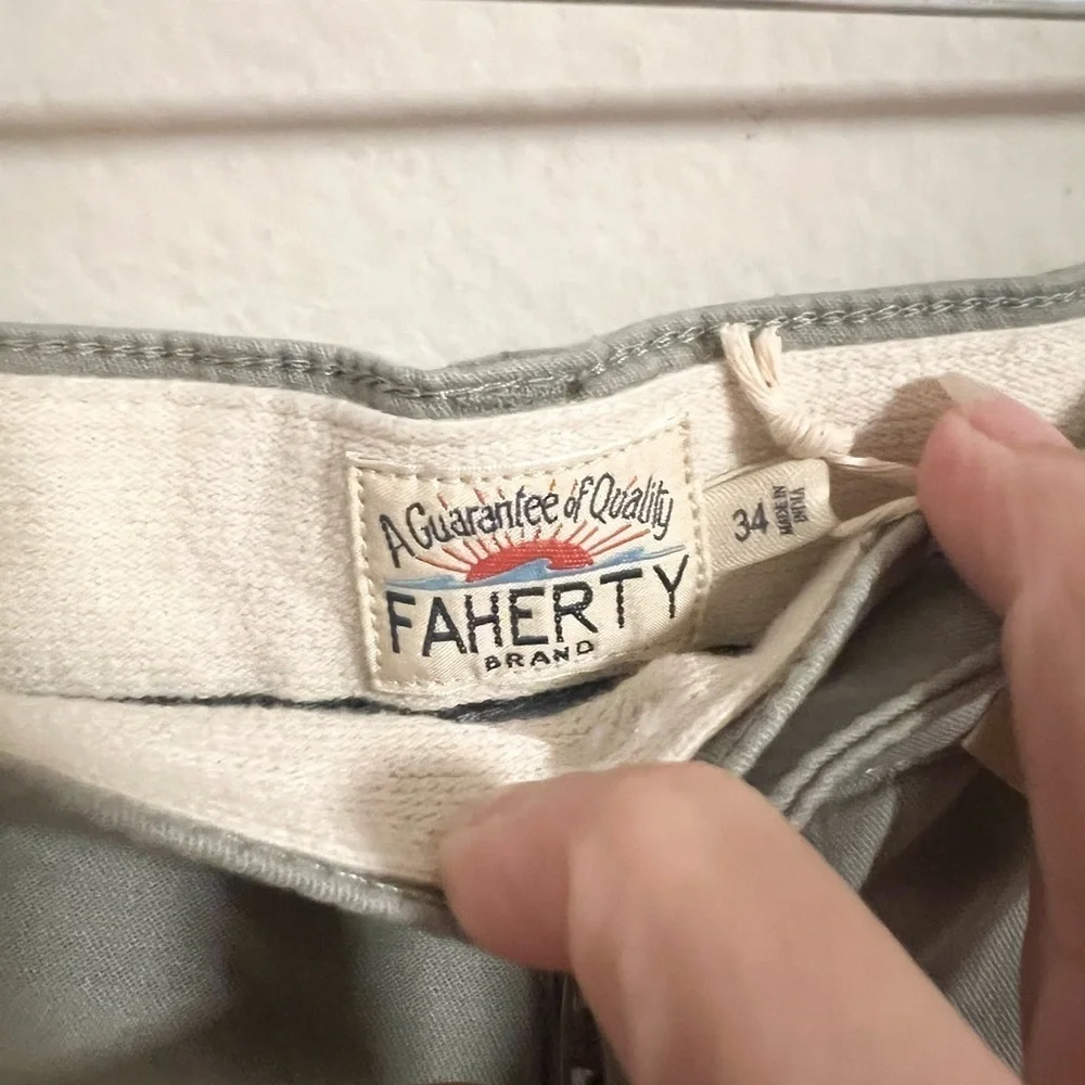 NWT Faherty Island Life 9” Inseam Shorts Blue Gray Size 34